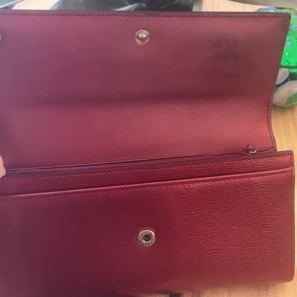 SOLD❤️Gucci Interlocking GG Heart Red Continental Wallet - Picture 10 of 11